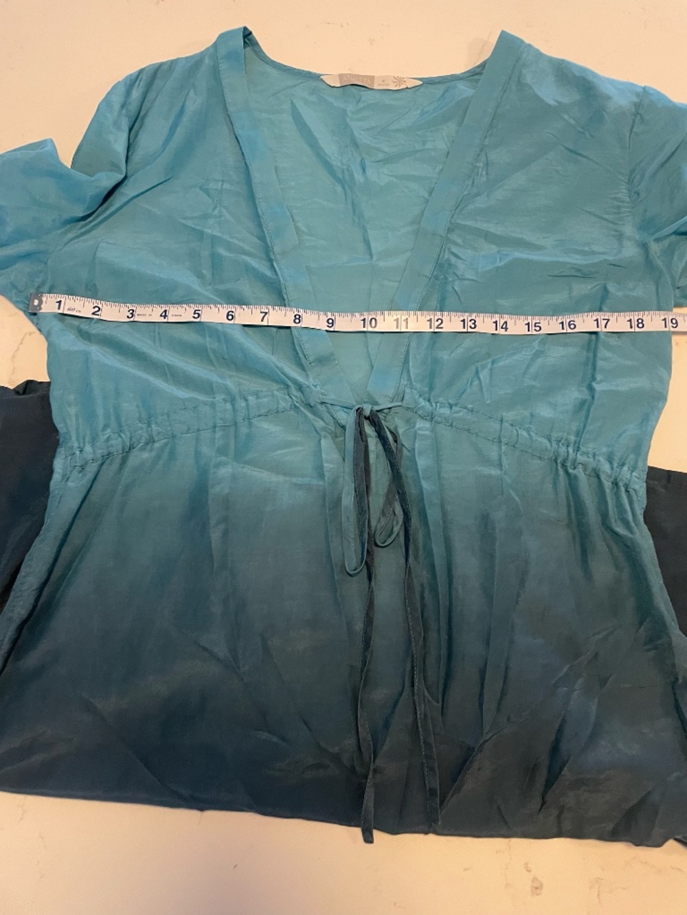 Athleta Swim Coverup Tunic  in Dip-Dye Ombre Teal SIze Medium - Picture 4 of 8